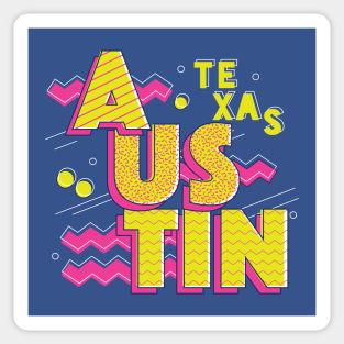 Retro 90s Austin, Texas Sticker